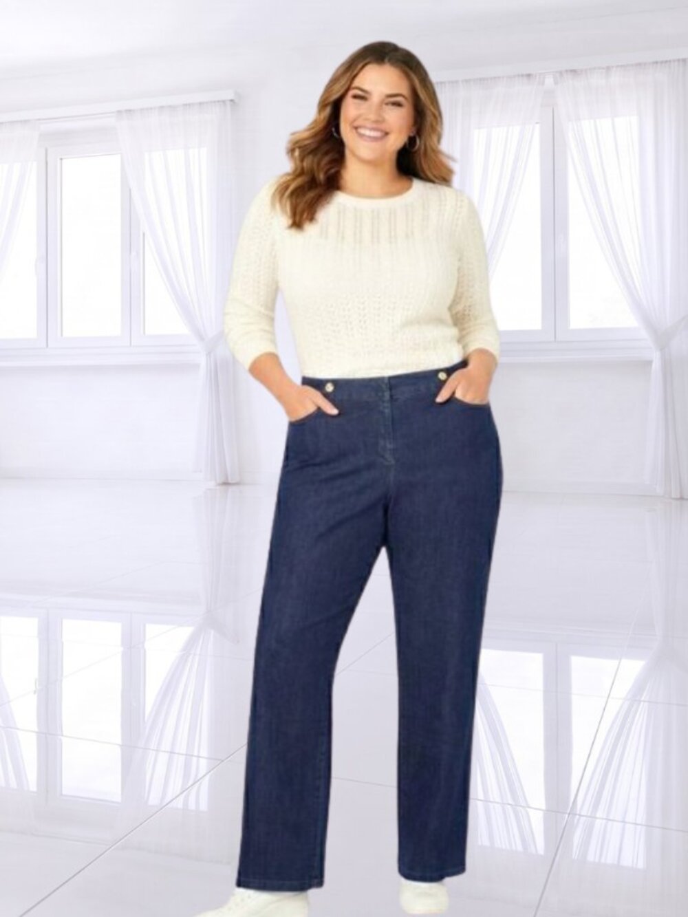 Liz Claiborne Size 16 Mid Rise Stretch Jeans Dark Wash Y2K Mom Core Denim